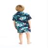 Hawaii Hangover Boy Young Adult Aloha Luau Shirt in Orchid Breeze Navy 12 Year Old view 2