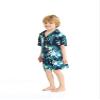 Hawaii Hangover Boy Young Adult Aloha Luau Shirt in Orchid Breeze Navy 12 Year Old view 3