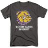 Western Illinois University Official Distressed Primary Unisex Adult T-Shirt, Charcoal, 5X-Large view 1