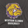 Western Illinois University Official Distressed Primary Unisex Adult T-Shirt, Charcoal, 5X-Large view 2