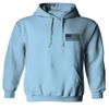 0021. Vintage American Flag United States of America Military us USA Patriotic Style Sweatshirt Pullover Hoodie (Light Blue, Medium) view 2