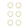 925 Sterling Silver Small Hoop Earrings - 14K Gold Plated Silver Hoop Earrings | Tiny Endless Huggie Hoop Earring Cartilage Earrings for Women Men (3 pairs 6mm) view 1