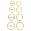 925 Sterling Silver Small Hoop Earrings - 14K Gold Plated Silver Hoop Earrings | Tiny Endless Huggie Hoop Earring Cartilage Earrings for Women Men (3 pairs 6mm) view 3
