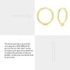 925 Sterling Silver Small Hoop Earrings - 14K Gold Plated Silver Hoop Earrings | Tiny Endless Huggie Hoop Earring Cartilage Earrings for Women Men (3 pairs 6mm) view 4