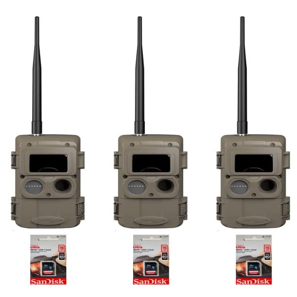 Cuddeback Cuddelink 3 Long Range IR Cameras L Series 3 16GB SD Cards New