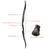 Toparchery Archery 56" Takedown Hunting Recurve Bow Metal Riser Right Hand Black Longbow (18) view 3