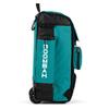 Boombah Rolling Catcher's Superpack Baseball/Softball Gear Bag - 23-1/2" x 13-1/2" x 9-1/2" - Black/Teal - Telescopic Handle - Holds 4 Bats - Wheeled Version view 3