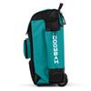 Boombah Rolling Catcher's Superpack Baseball/Softball Gear Bag - 23-1/2" x 13-1/2" x 9-1/2" - Black/Teal - Telescopic Handle - Holds 4 Bats - Wheeled Version view 4