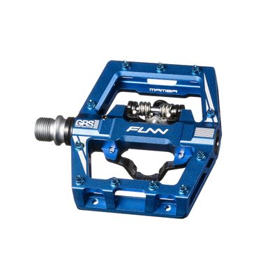 Funn Mamba S MTB Clipless Pedals, Single Sided Clip Mountain Bike Pedals, Compatible with SPD Cleats, 9/16-Inch CrMo Axle Bicycle Pedals for MTB/BMX/Gravel Cycling (Blue)