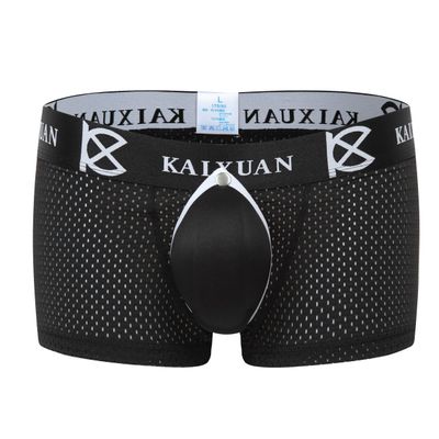 IYUNYI Men's Penis Pouch Front Removable Underpants Padded Boxer (Black, m)
