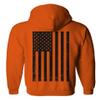0021. Vintage American Flag United States of America Military us USA Patriotic Style Sweatshirt Pullover Hoodie (Orange X-Large) view 3