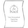 1St Place Acrylic Trophy - 6.5" Hang Ten Wave Laser Engraved Award 1St Place Custom Trophy, Includes Free Personalization Prime view 1