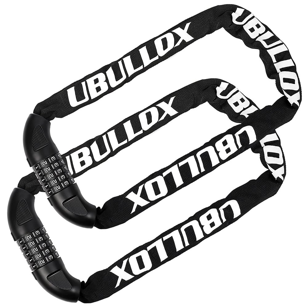 UBULLOX Bike Chain Lock 3FT Bike Lock 5-Digit Combination Resettable Anti-Theft Bicycle Locks 6mm Thick Steel Chain for Bicycle, Motorcycle and More, 2Pack