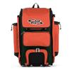Boombah Rolling Catcher's Superpack Baseball/Softball Gear Bag - 23-1/2" x 13-1/2" x 9-1/2" - Dark Green/Orange - Telescopic Handle - Holds 4 Bats - Wheeled Version view 1