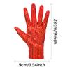 Heymei Women/Men Sequin Glove, 80s or 90s Dress Up Short Sparkle Glove for Glitter Rave Costume Party or Dance L-P-S-T1 (Red Sparkly Gloves) view 2
