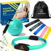 ProBody Pilates Ring Set with 14-Inch Magic Circle Ring, 9-Inch Exercise Ball, 5 Resistance Bands, Pump, Training Guides, & Storage Bag for Core Strength, Balance, Stability Training (Aqua) view 1