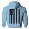 0021. Vintage American Flag United States of America Military us USA Patriotic Style Sweatshirt Pullover Hoodie (Light Blue, Small) view 3