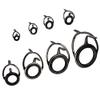 8pcs Double Leg Fishing Rod Guides Repair Kit, Ceramic Fishing Pole Rod Guide Rings, Casting Fishing Rod Eyes Eyelet Repair Guides Replacement Eyes for Fishing Rods Fishing Pole Repair view 1