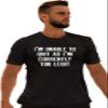 Go All Out 5X-Large Black Adult I'm Unable to Quit As I'm Currently Too Legit Funny T-Shirt view 1