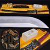 GLW Sword Full Tang Japanese Samurai Katana Sword Damascus Steel Clay Tempered HAZUYA Polish Blade Real RAYSKIN Wrapped SAYA Battle Ready view 1