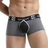 IYUNYI Men's Penis Pouch Front Removable Underpants Padded Boxer (Dark gray, m) view 2