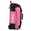 Boombah Rolling Catcher's Superpack Baseball/Softball Gear Bag - 23-1/2" x 13-1/2" x 9-1/2" - Black/Pink - Telescopic Handle - Holds 4 Bats - Wheeled Version view 3