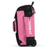 Boombah Rolling Catcher's Superpack Baseball/Softball Gear Bag - 23-1/2" x 13-1/2" x 9-1/2" - Black/Pink - Telescopic Handle - Holds 4 Bats - Wheeled Version view 4