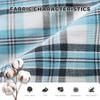 Vulcanodon Mens Cotton Pajama Set, Button Down Woven Pajama Set for Men Plaid Men's Sleepwear(Aqua Blue Plaid,M) view 3