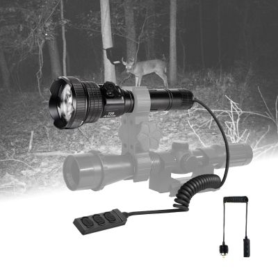 Brinyte T28 Flashlight IR Illuminator for Night Vision, White 850nm 940nm Infrared Hunting Light, Adjustable Focus with Stepless Dimming Switch, Ideal for Coyote Hog Predator Hunting