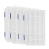 Large Plastic Tackle Box Storage Organizer Box 3700 with adjustable dividers 4 PACK tackle tray view 3