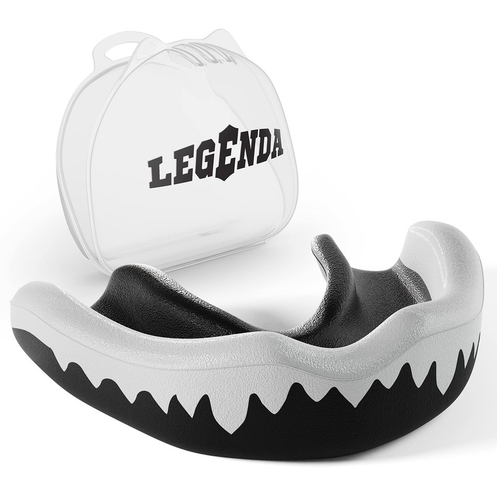 Legenda Mouth Guard Boxing, MMA for Adults & Youth - Sports Mouthguard for Football, Hockey - Martial Arts Mouthpiece Wrestling, Jiu Jitsu, Muay Thai, BJJ, Karate, Kickboxing One Size w/Case