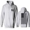 0021. Vintage American Flag United States of America Military us USA Patriotic Style Sweatshirt Pullover Hoodie (White, Small) view 1