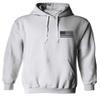 0021. Vintage American Flag United States of America Military us USA Patriotic Style Sweatshirt Pullover Hoodie (White, Small) view 2