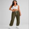 AUTOMET Women's Cinch Bottom Sweatpants Athletic Joggers Lounge Pants with Pockets Army Green L view 2