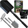 Rhino USA Survival Shovel w/Pick - Heavy Duty Carbon Steel Military Style Entrenching Tool for Off Road, Camping, Gardening, Beach, Digging Dirt, Sand, Mud & Snow. (Recovery Shovel) view 1