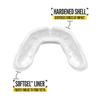 2 Pack Nxtrnd Rush Dual Layer Mouthguard, Custom Fit Sports Mouthpiece for Football, Boxing, MMA, Basketball, Hockey, Lacrosse, Youth & Adult (Black & White Fangs) view 3