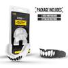 2 Pack Nxtrnd Rush Dual Layer Mouthguard, Custom Fit Sports Mouthpiece for Football, Boxing, MMA, Basketball, Hockey, Lacrosse, Youth & Adult (Black & White Fangs) view 4