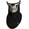 Obacle Bandana Face Mask with Ear Loops Neck Gaiter Face Mask Scarf Face Cover for Men Women (Skull White Face Teeth Black Nose) view 1