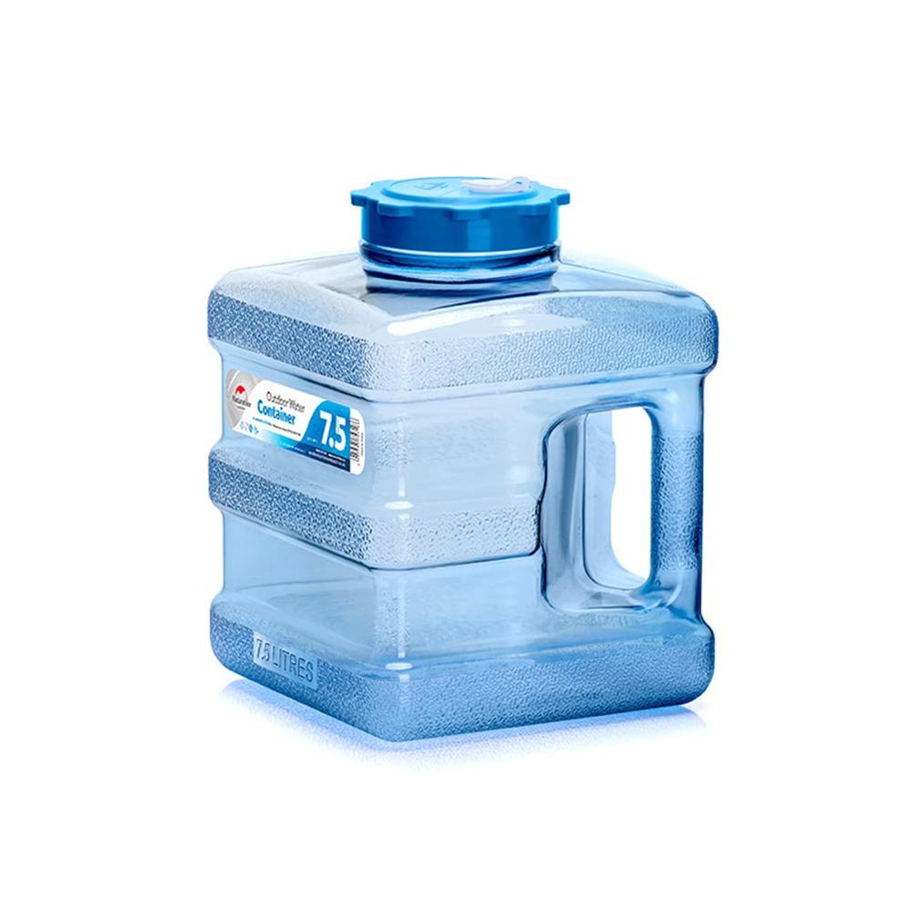 MNSSRN Outdoor Car-Mounted Water Storage Bucket, Drinking Car-Mounted Plastic PC-Packed Mineral Pure Water Tank, Portable Bucket, for Camping, Hiking, Hunting and Self-Driving Tours,7.5L