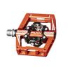 Funn Mamba S MTB Clipless Pedals, Double Sided Clip Compact Platform Mountain Bike Pedals, Compatible with SPD Cleats, 9/16-Inch CrMo Axle Bicycle Pedals for MTB/BMX/Gravel Cycling (Orange) view 1