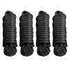 Amarine Made Boat Dock Lines, 4pcs 1/2' X 35' Nylon, Black, 12' Eyelet, 968lbs Working Load, 4840lbs Strength, for Boat Activities view 1