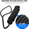 Amarine Made Boat Dock Lines, 4pcs 1/2' X 35' Nylon, Black, 12' Eyelet, 968lbs Working Load, 4840lbs Strength, for Boat Activities view 3