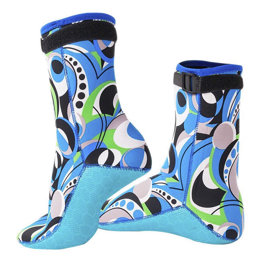 3mm Neoprene Wetsuit Socks Thermal Anti-slip Scuba Diving Socks Fins Socks Water Dive Snorkeling Socks for Men Women Swimming Sailing Kayaking Surfing Water Sports Socks Booties (Ocean Blue, XL)
