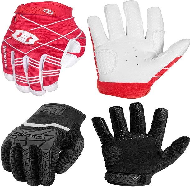 Seibertron B-A-R Gloves Red Youth S and S.P.B.G Gloves Black Youth S