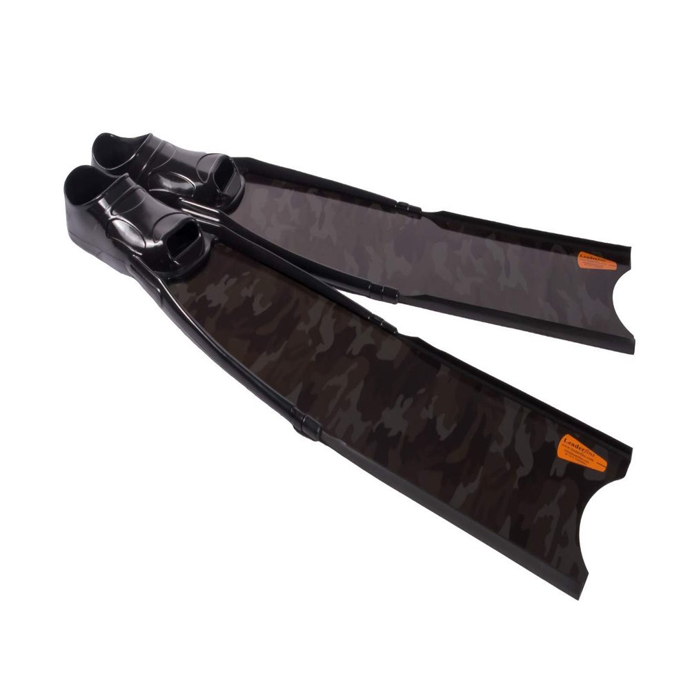 Leaderfins Camo Pure Carbon Freediving and Spearfishing Fins (EU 41-42 / US 7-8, Medium Stiffness)