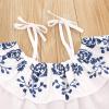 Toddler Kids Baby Girl Summer Short Sets Shirts Top Short Jeans Pants Fashion Clothes (Boho Crop Shirt+Denim Shorts Set,2-3T) view 3