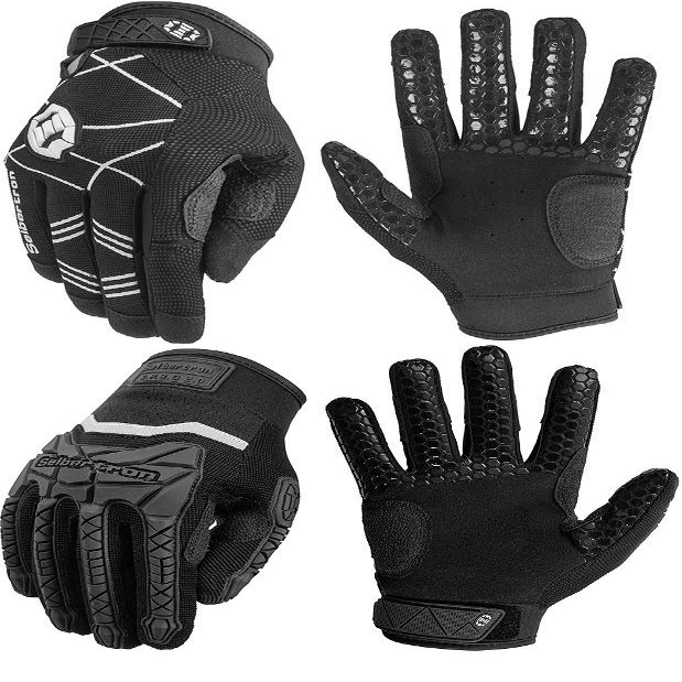 Seibertron B-A-R Gloves Black Youth L and S.P.B.G Gloves Black Youth L