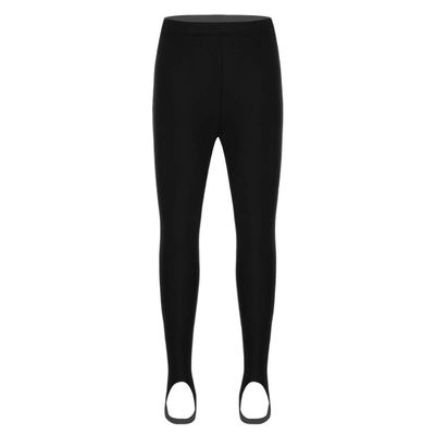 Yeeye Kids Girls Boys Stirrup Pantyhose Athletic Legging Pants Sports Yoga Workout Ballet Dance Tights Black 10-12
