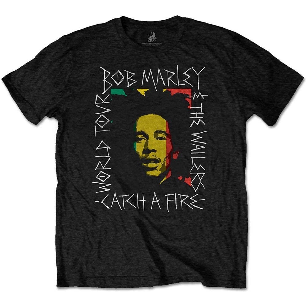 Bob Marley Unisex Tee: Rasta Scratch - Small - Black