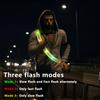 OLIKER LED Reflective Running Gear High Visibility LED Flashing Sash Outdoor Running Cycling Hiking Jogging Rechargeable Illuminating Gear for Men and Women Night Safety Walking (Green) view 2